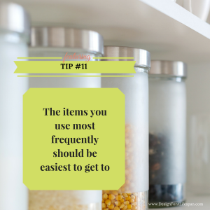 stored items on shelf are easy to reach